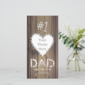 Vaderdag - nummer één vader op hout (Staand voorkant)