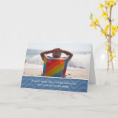 Vaderdag, Ocean Beach met Waves Wenskaart Kaart (Gele Bloem)