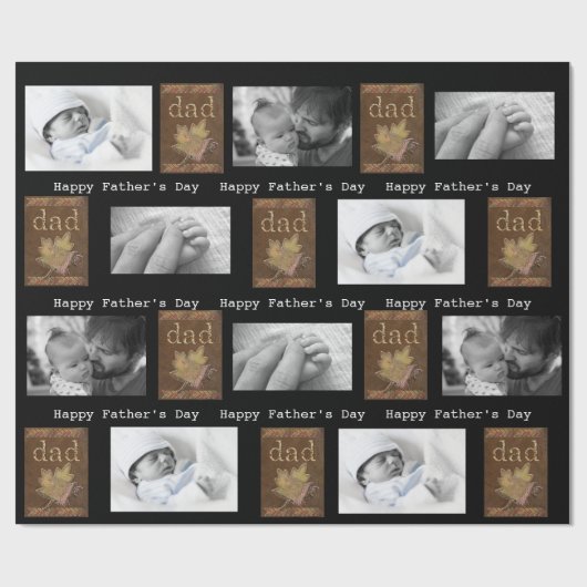 Vaderdag of Birthday Pap 3/Foto Cadeaupapier (Vlak)