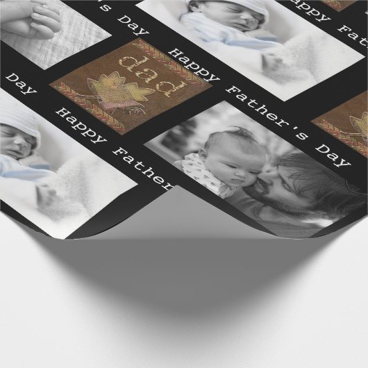 Vaderdag of Birthday Pap 3/Foto Cadeaupapier (Hoek)