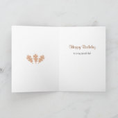 Vaderdag of verjaardagstekst eikenbladeren kaart (Binnen)