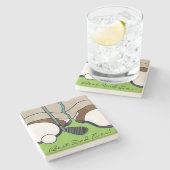 Vaderdag Onderzetter "Golfer on the Green" (Zijkant)