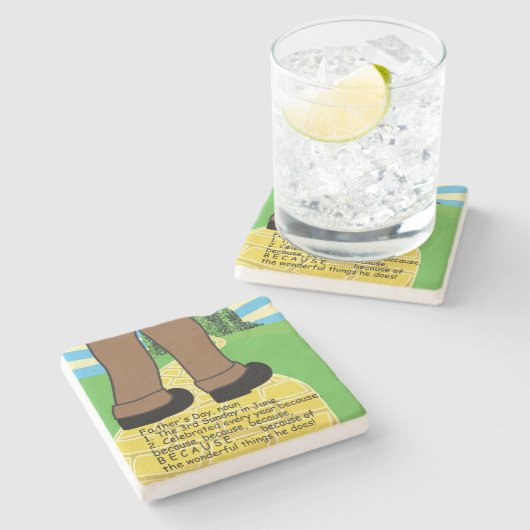 Vaderdag Onderzetter Vanwege de Wonderful... (Zijkant)