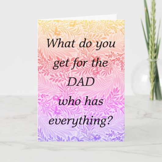 Vaderdag onthult nieuwe opa feestdagen kaart (Voorkant)