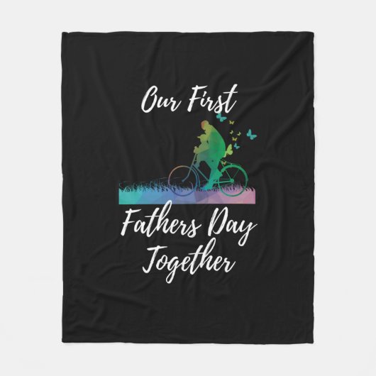 Vaderdag | Onze eerste vaderdag samen Fleece Deken (Voorkant)