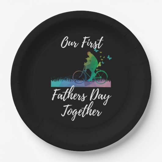 Vaderdag | Onze eerste vaderdag samen Papieren Bordje (Voorkant)