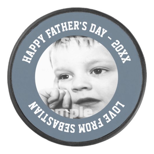 Vaderdag op persoonlijke titel hockey puck (Voorkant)