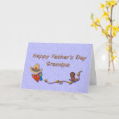 Vaderdag Opa Cowboy Kaart (Gele Bloem)