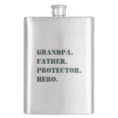 Vaderdag opa Father Protector Hero Text Flacon (Voorkant)