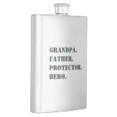 Vaderdag opa Father Protector Hero Text Flacon (Rechts)