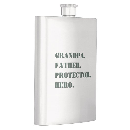 Vaderdag opa Father Protector Hero Text Flacon (Rechts)