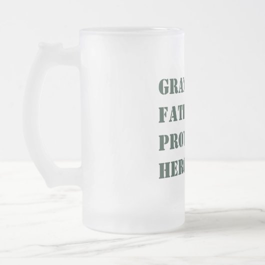 Vaderdag opa Father Protector Hero Text Matglas Bierpul (Links)