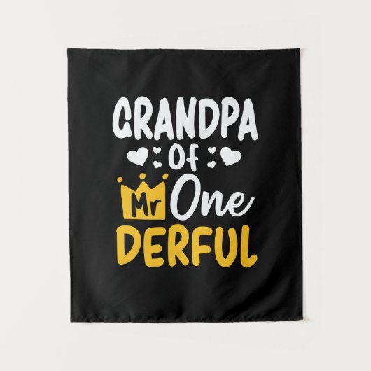 Vaderdag |Opa van de 1e verjaardag van meneer Oned Wandkleed (Voorkant)