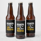 Vaderdag |Opa van de heer Onederful 1st Birthday Bier Etiket (Flessen)