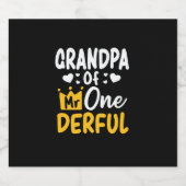 Vaderdag |Opa van de heer Onederful 1st Birthday Bier Etiket (Enkel label)