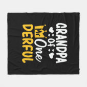 Vaderdag |Opa van de heer Onederful 1st Birthday Fleece Deken (Voorkant (Horizontaal))