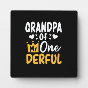 Vaderdag Opa van de heer Onederful 1st Birthday Fotoplaat