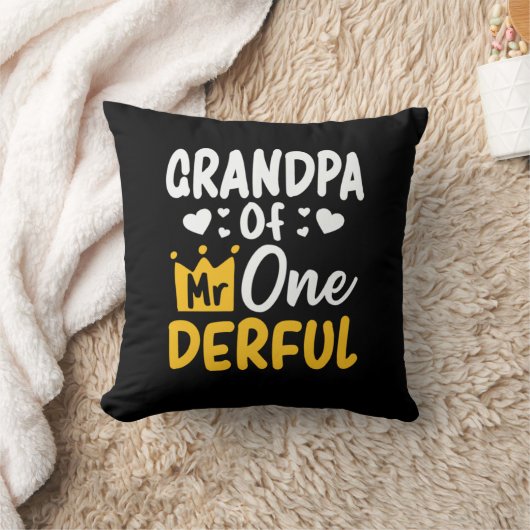 Vaderdag |Opa van de heer Onederful 1st Birthday Kussen (Deken)