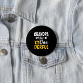 Vaderdag |Opa van de heer Onederful 1st Birthday Ronde Button 7,6 Cm (In situ)