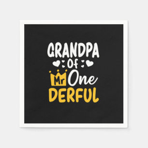 Vaderdag  Opa van de heer Onederful 1st Birthday Servet