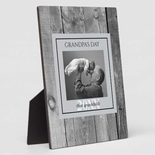 Vaderdag opa's Day First Photo Lijst Fotoplaat (Zijkant)