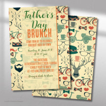 Vaderdag Oranje Groene Icons Brunch