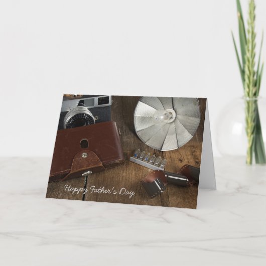 Vaderdag- oude fotoapparatuur kaart (Voorkant)