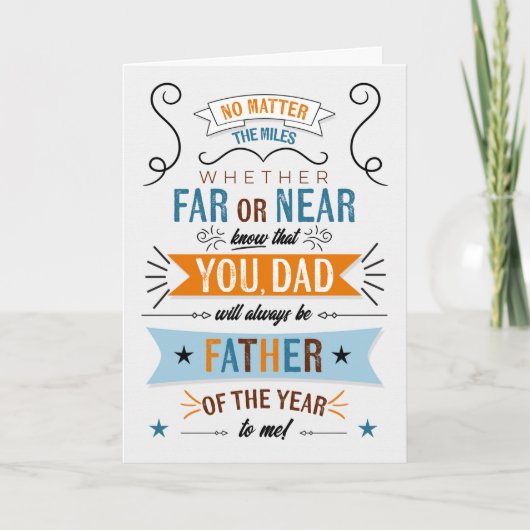 Vaderdag over de Miles Typografie Kaart (Voorkant)