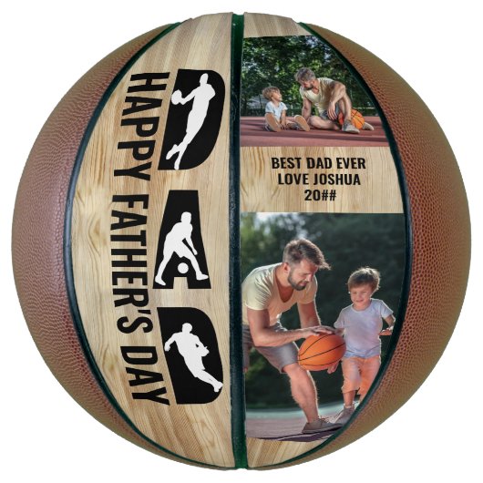 Vaderdag pa 2 Foto beste vader ooit Basketbal (Verticaal)