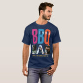 Vaderdag pa Barbeque BBQ Master Photo Collage T-shirt (Voorkant volledig)