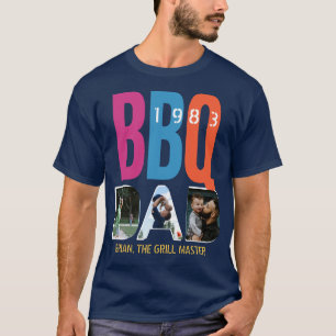 Vaderdag pa Barbeque BBQ Master Photo Collage T-shirt