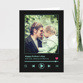 Vaderdag pa Custom Photo Cool Music Player Feestdagen Kaart