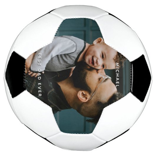 Vaderdag pa met Baby Aangepaste foto bericht Voetbal (Gedraaid)