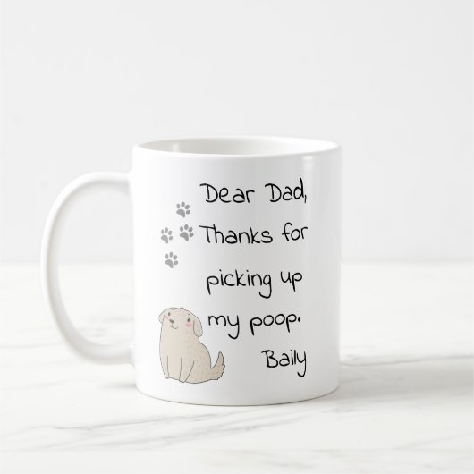 Vaderdag pa van Dog Gift Koffiemok (Links)