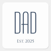 Vaderdag pa vierkante sticker (Voorkant)