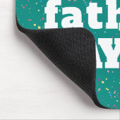 Vaderdag Paint Splatter Blauwgroen Blauw en Wit Muismat (Hoek)