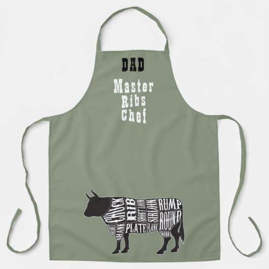 Vaderdag, pap Best Ribs Man Beef Schort (Voorkant)