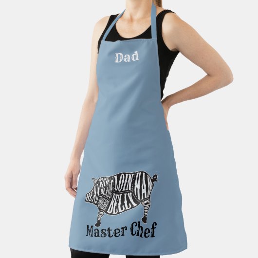 Vaderdag, pap beste Chef Funny Pig Art Schort (Insitu)