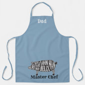 Vaderdag, pap beste Chef Funny Pig Art Schort (Voorkant)