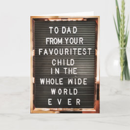 Vaderdag| PAP| Favoriete kind| birthday Kaart