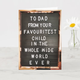 Vaderdag| PAP| Favoriete kind| birthday Kaart