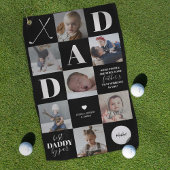 Vaderdag Pap Foto Collage Golf Towel Golfhanddoek