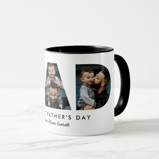 Vaderdag Pap Foto's Mok (Voorkant rechts)
