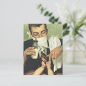 Vaderdag, pap geeft Baby een fles Briefkaart (Staand voorkant)