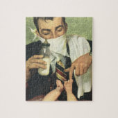 Vaderdag, pap geeft Baby een fles Legpuzzel (Verticaal)