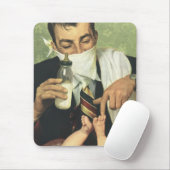  Vaderdag, pap geeft Baby een fles Muismat (Met muis)