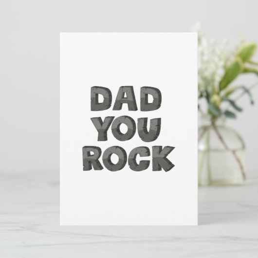 Vaderdag pap, je bent een grappige rots feestdagenkaart (Staand voorkant)