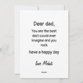 Vaderdag pap, je bent een grappige rots feestdagenkaart (Achterkant)