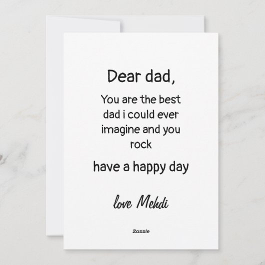 Vaderdag pap, je bent een grappige rots feestdagenkaart (Achterkant)