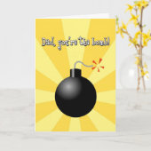 Vaderdag, pap, jij bent het Bomb Wenskaart Kaart (Gele Bloem)